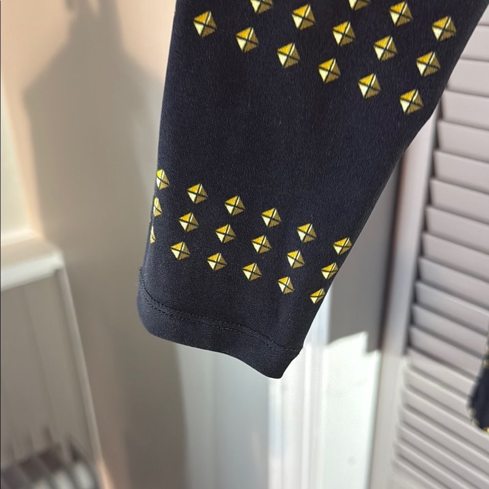 Michael Kors Black and Gold Graphic Blouse - Picture 5 of 8